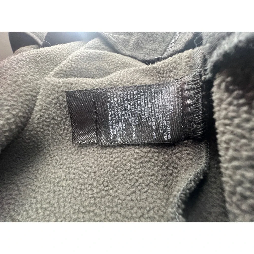 The‎ North Face Men's Grey Heathered Fleece Jacket Full Zip Size XL